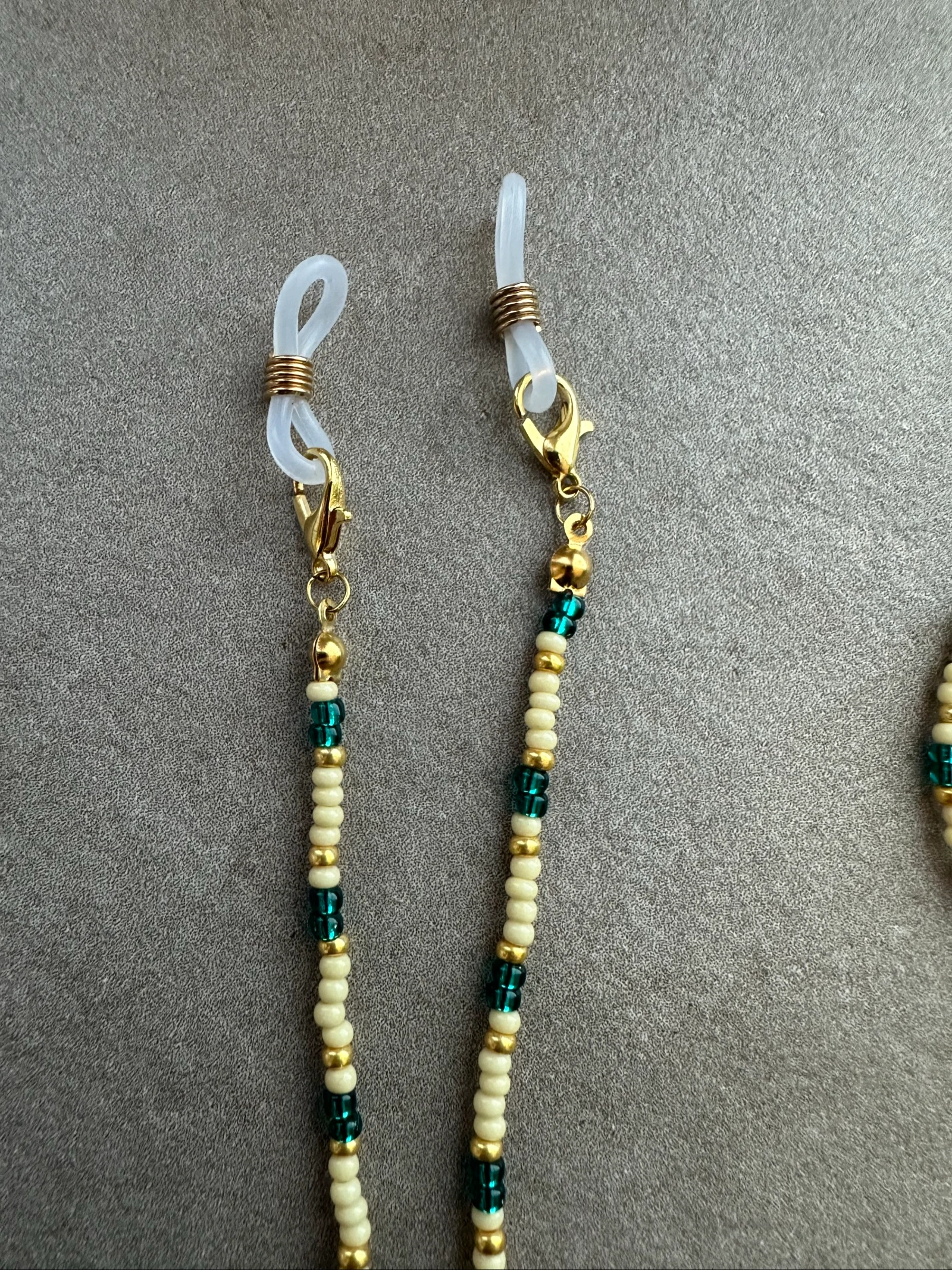 Eyeglass strap cream and turquoise – photo 2